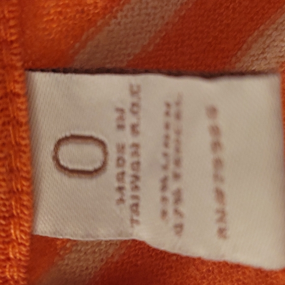 Chicos orange and tan top 3/4 sleeve small - Picture 4 of 5